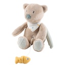 MUZIEKTREKKER, 23 cm, Mini Musical Jules the bear, Romeo, Jules & Sally, ecru, beer, textiel, +muziek, 0M+