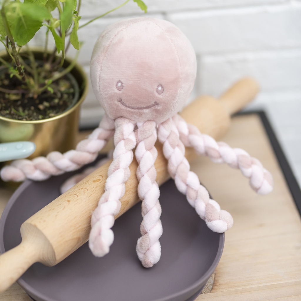 MUZIEKTREKKER, Musical, Lapidou old pink /light pink, octopus, uni, 28 cm, textiel, +muziek, vanaf 0 maand, 2024