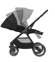 WANDELWAGEN, Oxford, essential black, frame dark grey/alu, omkeerb zitting, duwbeugel imitatieleder/black, 2024