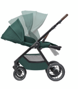 WANDELWAGEN, Oxford, essential green, frame dark grey/alu, omkeerb zitting, duwbeugel imitatieleder/bruin, 2024 