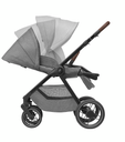 WANDELWAGEN, Oxford, select grey, frame dark grey/alu, omkeerb zitting, duwbeugel imitatieleder/bruin, 2024 