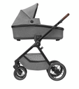 WANDELWAGEN, Oxford, select grey, frame dark grey/alu, omkeerb zitting, duwbeugel imitatieleder/bruin, 2024 