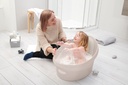 BAD/BADEMMER, Shnuggle Bath Toddler, taupe, ecru, uni, kunststof, +antislipmat, +rugsteun