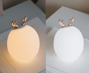 DRAADLOZE NACHTLAMP, wit, Deer, figuur, hert, 14cm, LED lampje, oplaadbaar via USB