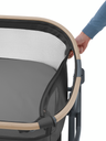 CO-SLEEPING WIEG, Iora Air, graphite beyond eco, alu/mesh, +matras, schommel- functie, dropside, op wieltjes, 2023