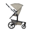 WANDELWAGEN, Day5, sage green, frame dark grey/alu, incl draagmand, duwbeugel imitatieleder/black carbon, 2024