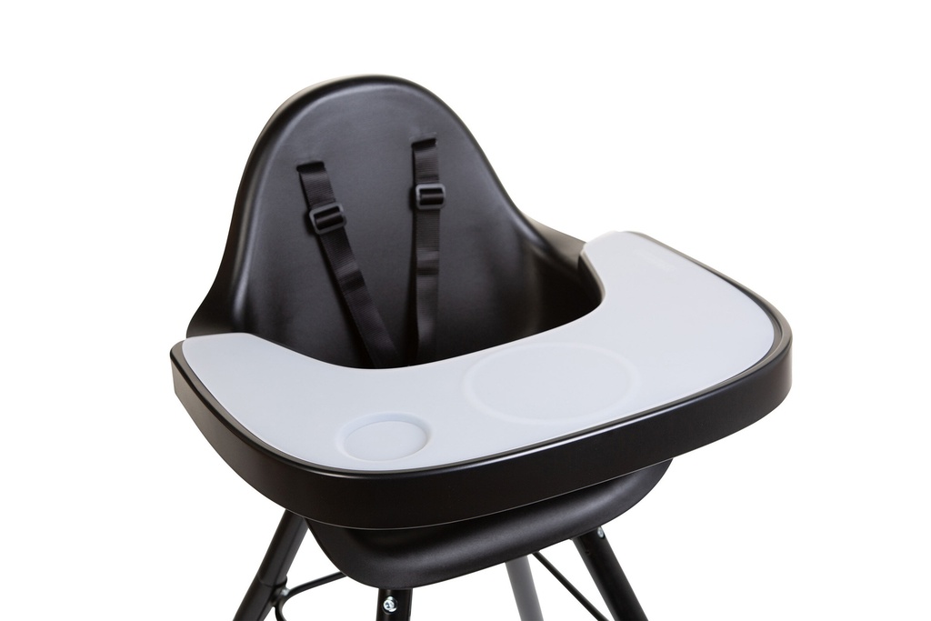 EETBLAD, ABS, black, zwart, vr eetstoel Childwood Evolu 2/Evolu ONE.80°, afm: 34x50x5 cm, incl silicone placemat