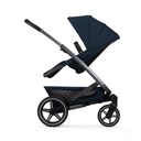 WANDELWAGEN, Geo3 Mono, navy blue, frame grey/alu, incl draagmand, duwbeugel leder/dark brown, Complete Set