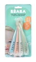 LEPEL, 4 delig, 1ste leeftijd Soft, windy blue/eucalyptus green/light mist/old pink, uni, van 4 maand, bestek