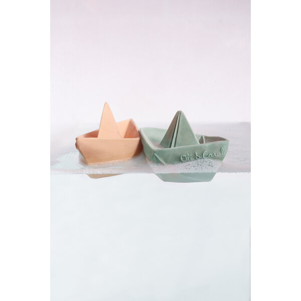 Oli&Carol | Bijt- en Badspeelgoed Origami Boat Mint