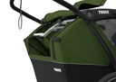 FIETSKAR, Thule, Chariot Cab 2, cypress green/ black, zwart/groen, vr 2 kind, gesch vr babyschaal, opvouwb, achterlicht