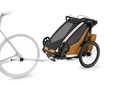 FIETSKAR, Thule, Chariot Sport 1 G3, natural gold, vr 1 kind, gesch vr babyschaal, opvouwbaar, achterlicht, 2024 