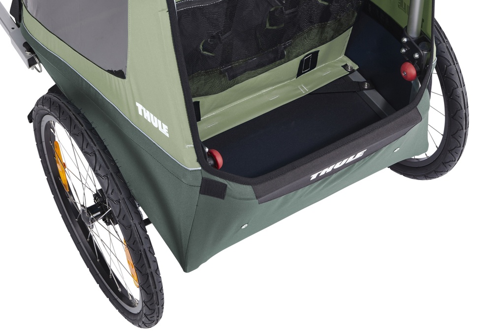 FIETSKAR, Thule, Coaster XT 2, basil/mallard green, fietsen/wandelen, vr 2 kinderen, fietstrailer- & wandelkit/achterlicht