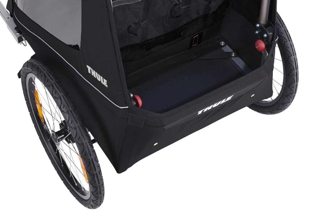 FIETSKAR, Thule, Coaster XT 2, black, fietsen/ wandelen, vr 2 kinderen, opvouwb, incl. fietstrailer- en wandelkit/achterlicht