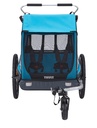 FIETSKAR, Thule, Coaster XT 2, blauw, fietsen/ wandelen, vr 2 kinderen, opvouwb, incl. fietstrailer- en wandelkit/achterlicht