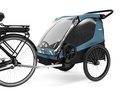 FIETSKAR, Thule, Courier 2, aegean blue, zwart/blauw, voor 2 kinderen, gesch vr babyschaal, opvouwbaar