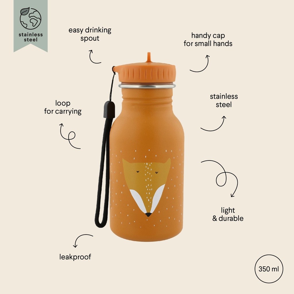 Trixie | Drinkfles Mr. Fox School Water drinking bottle rusty orange 350ml  