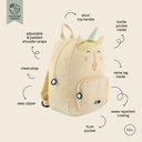 Trixie | Rugzak Mrs. Unicorn School Backpack geel/ecru