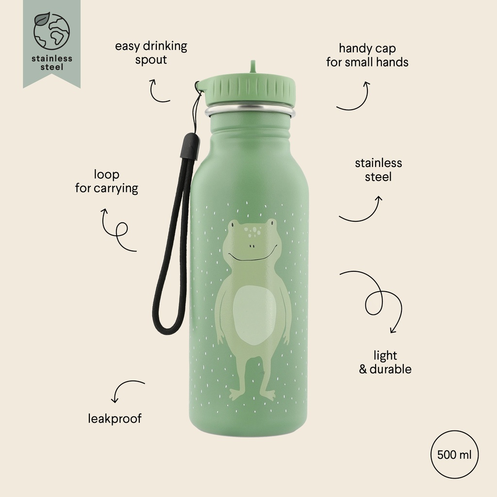 Trixie | Drinkfles Mr. Frog School Water drinking bottle groen 500 ml 