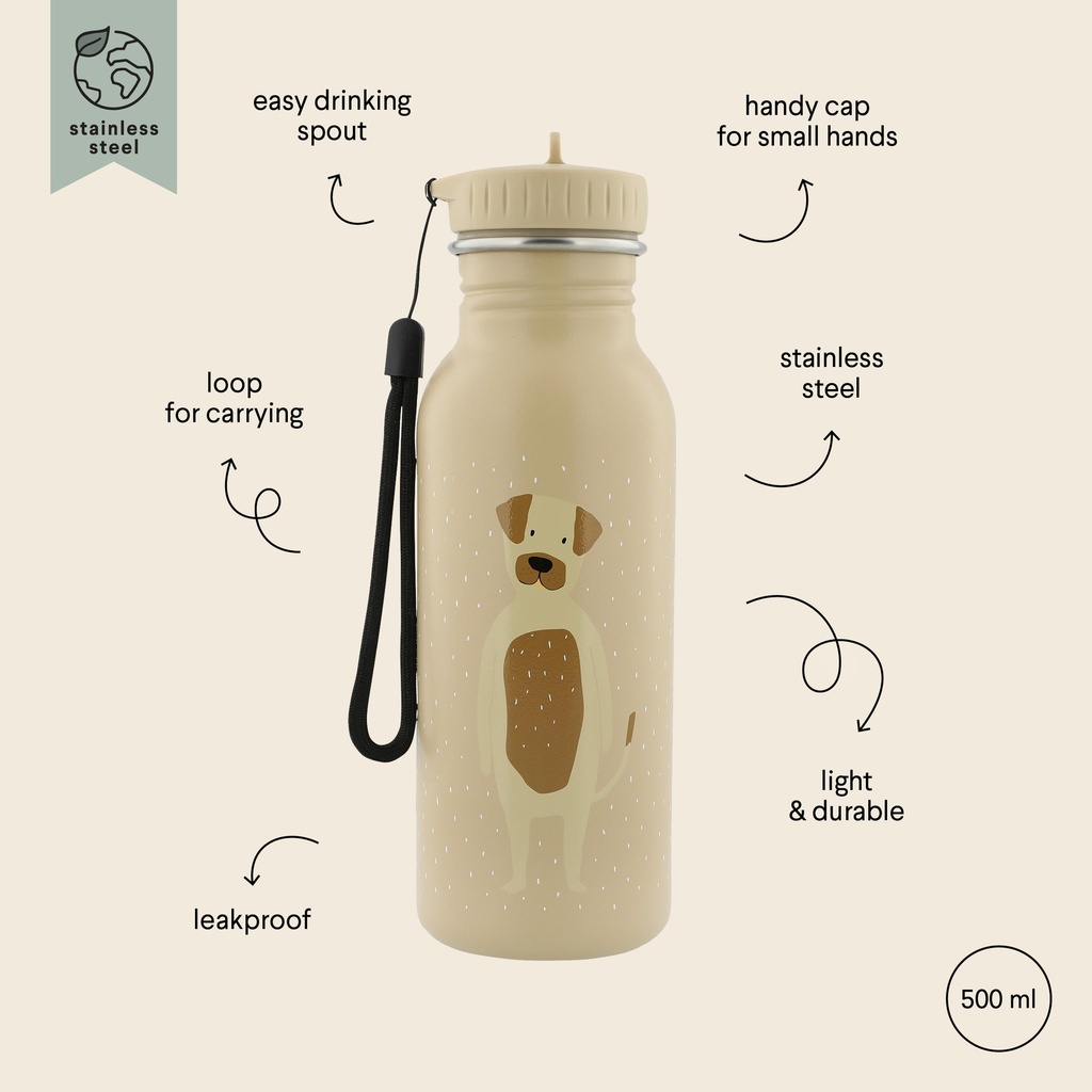 Trixie | Drinkfles Mr. Dog School Water drinking bottle bruin 500 ml 