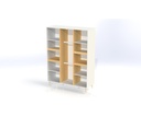 KAST, 5 deurs, Boho White, wit, 141x190x52cm, MDF/massief den