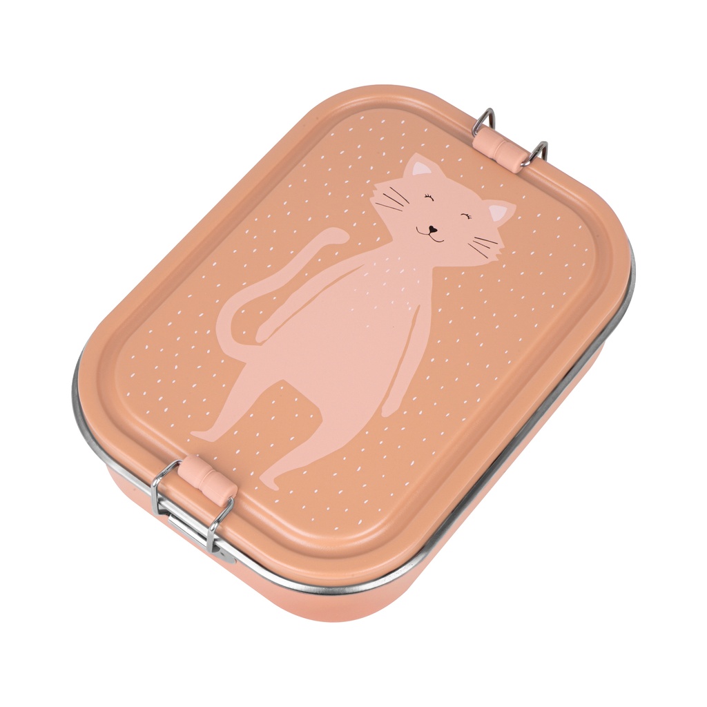 BROODDOOS, Mrs. cat, Lunch Box Large, poes, RVS, 15x6x20cm onderverdeling 