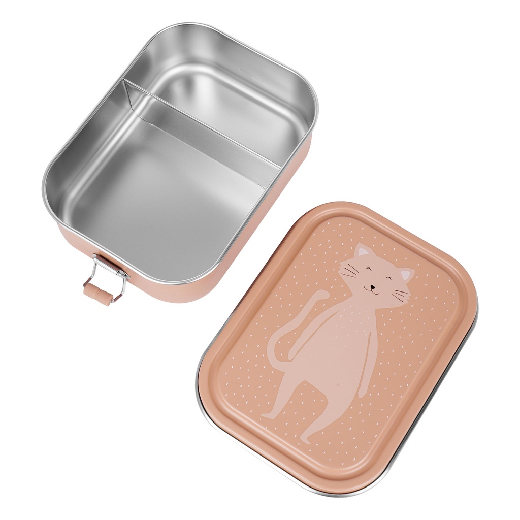 BROODDOOS, Mrs. cat, Lunch Box Large, poes, RVS, 15x6x20cm onderverdeling 