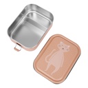 BROODDOOS, Mrs. cat, Lunch Box Large, poes, RVS, 15x6x20cm onderverdeling 