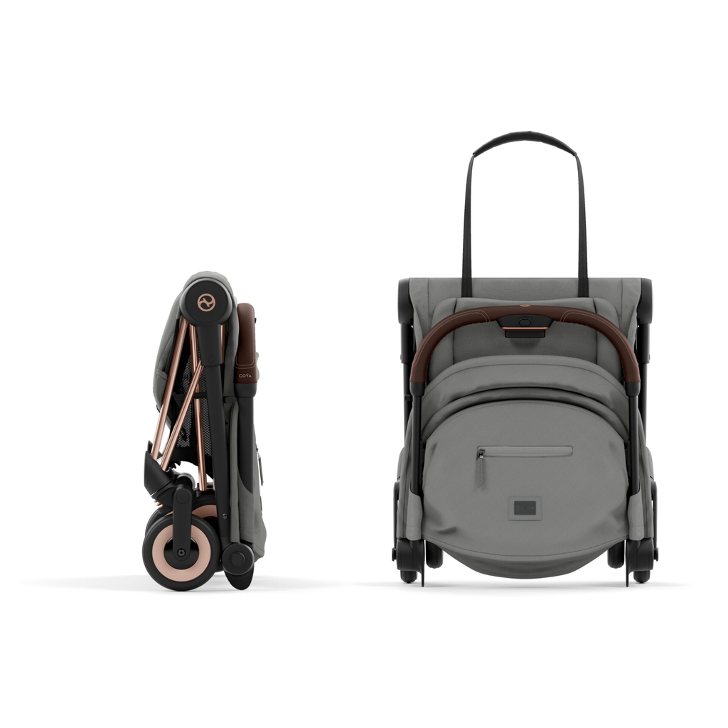 BUGGY, Coya, rosegold - mirage grey, rosegold alu frame, zwenkwielen, comp gr 0+, +boodschappenm, vierwieler, 2023