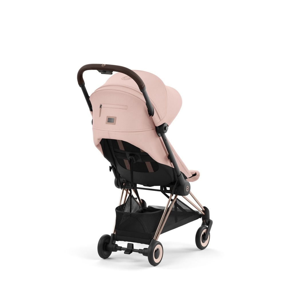 BUGGY, Coya, rosegold - peach pink, rosegold alu frame, zwenkwielen, comp gr 0+, +boodschappenm, vierwieler, 2023