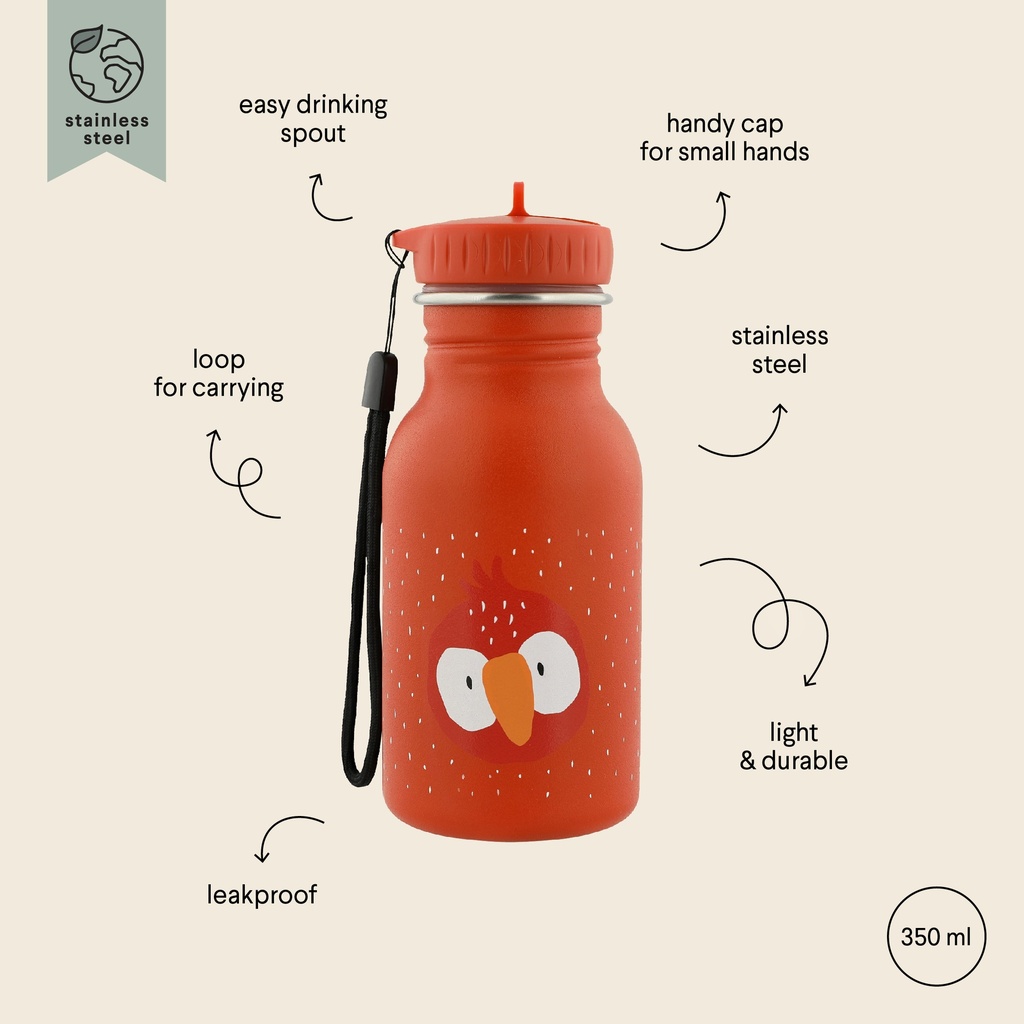 Trixie | Drinkfles Water drinking bottle Mr. parrot School Rood 350ml 