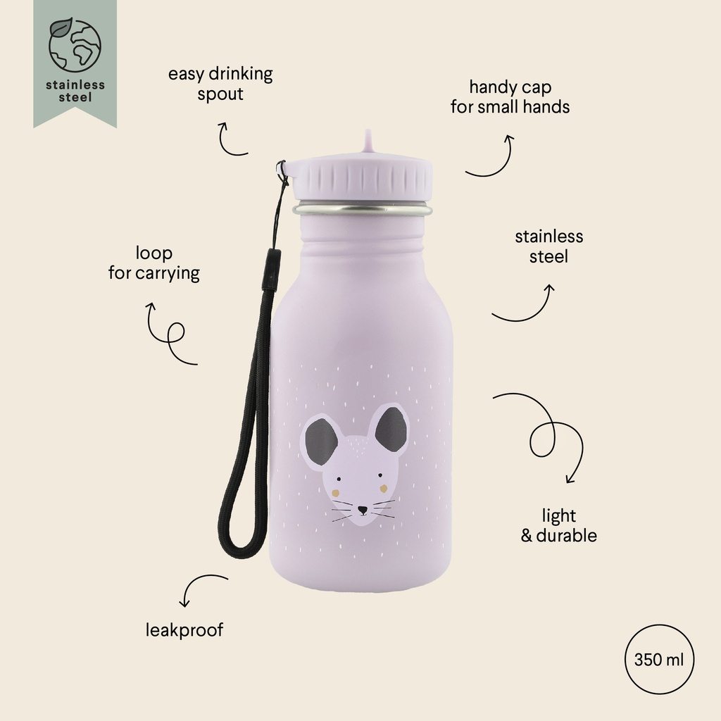 Trixie | Drinkfles Water Drinking Bottle Mrs. Mouse School Paars 350ml  