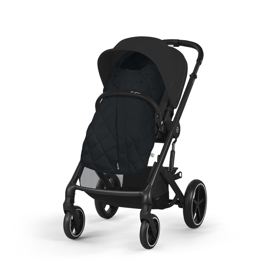 VOETENZAK, Snogga 2, moon black, uni/ gematelasseerd, L:90cm, klassiek model, vr wandelwagen/buggy, Gold, 2023