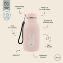 Trixie | Isothermische Drinkfles Insulated Drinking Bottle Mrs. Rabbit School Roze 350ml 7.5x7.5x17.5cm