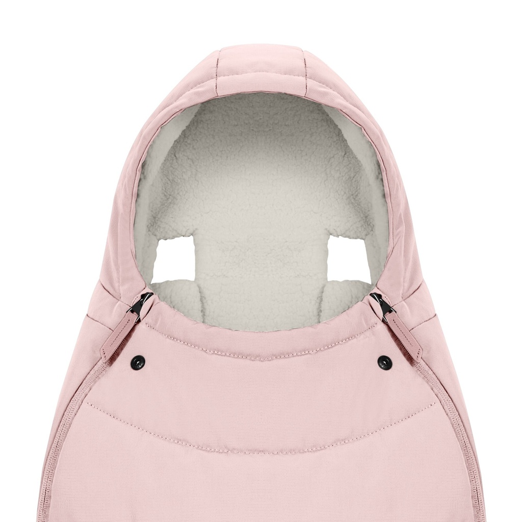 VOETENZAK, peach pink - light pink, uni, fleece, klassiek model, vr Priam 4.0/e-Priam, 2023