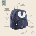 Trixie | Rugzak Backpack Mr. Penguin School Blauw  7.5l