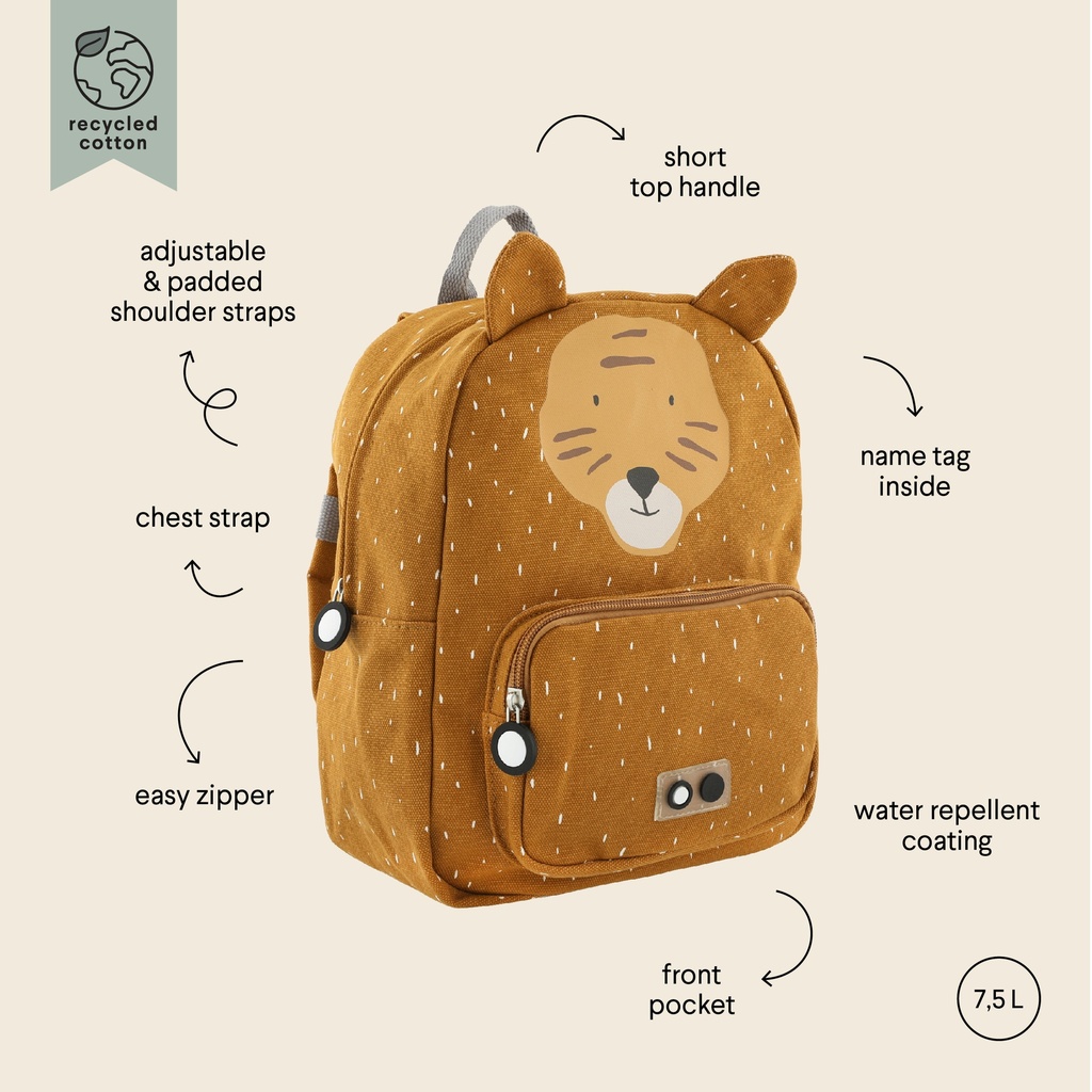 Trixie | Rugzak Backpack Mr. Tiger School Bruin 7.5l