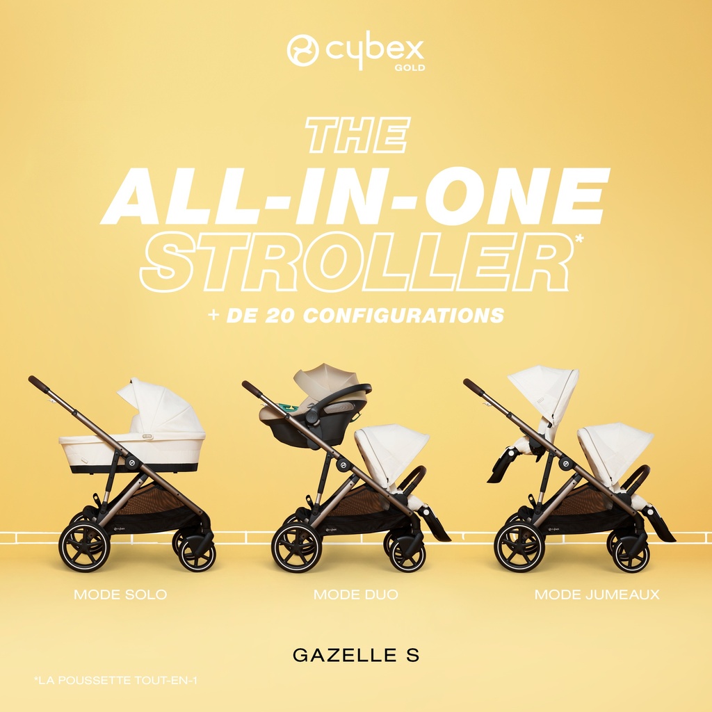 Cybex | Wandelwagen Gazelle S 2.0, almond beige frame taupe alu