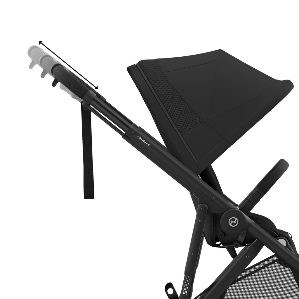 Cybex | Wandelwagen e-Gazelle moon black frame black alu