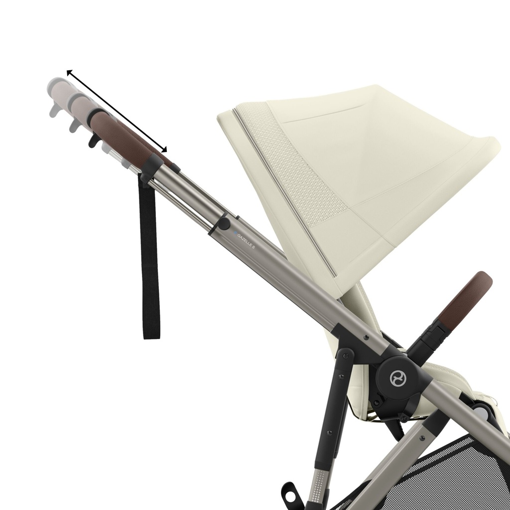 Cybex | Wandelwagen e-Gazelle Seashell Beige Frame Taupe Alu