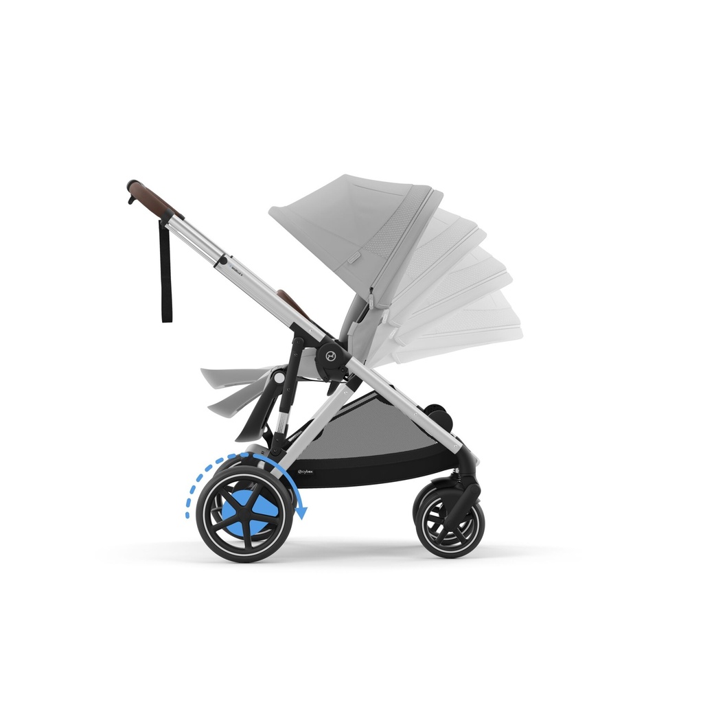 Cybex | Wandelwagen e-Gazelle Stone Grey Frame Silver Alu