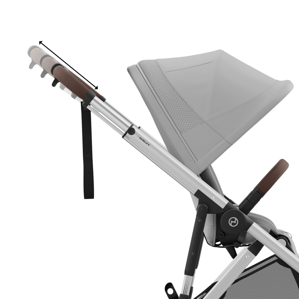 Cybex | Wandelwagen e-Gazelle Stone Grey Frame Silver Alu