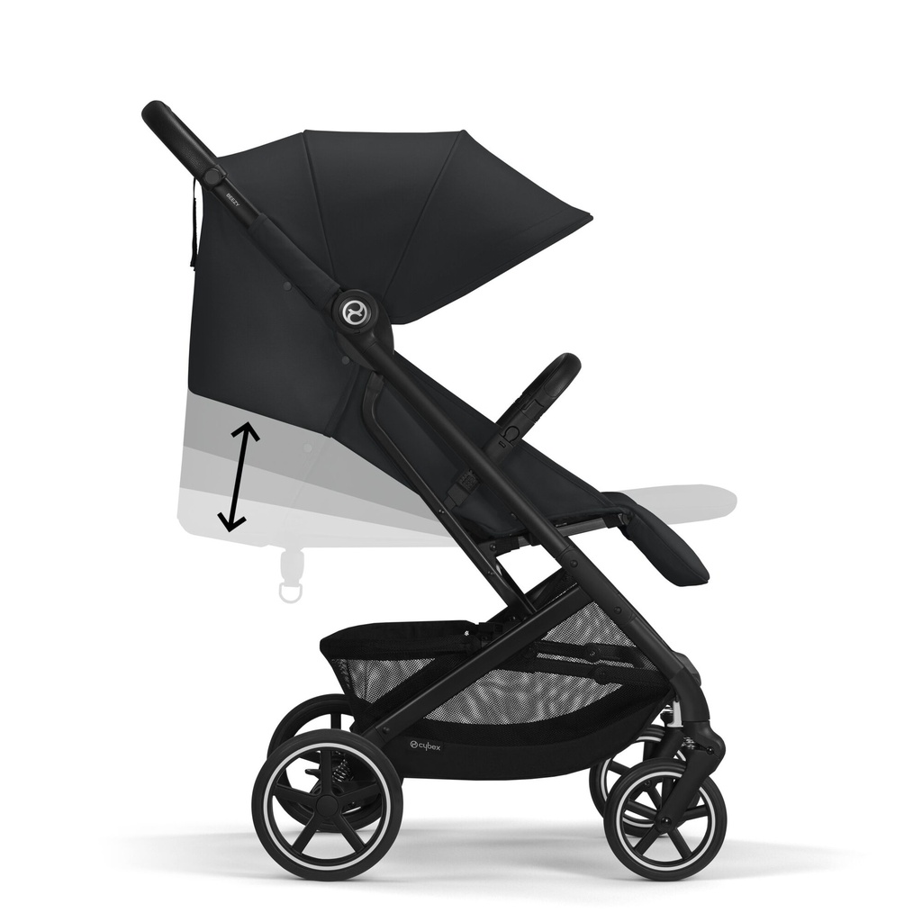 BUGGY, Beezy 2.0, magic black-black zwart, black aluminium frame, vierwieler, 2024