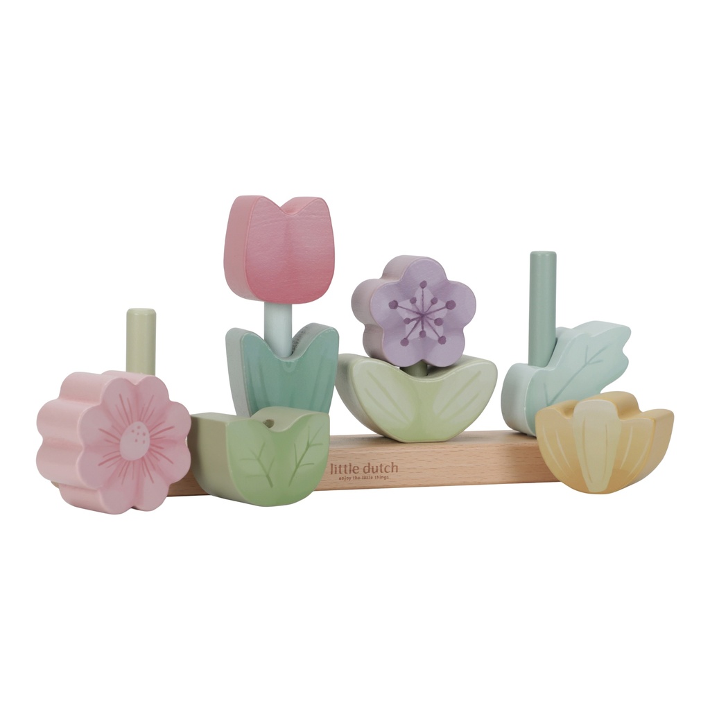 Little Dutch | Stapelaar Fairy Garden Bloemen Roze +12M