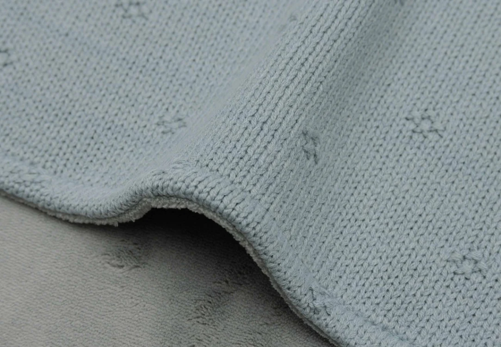 Jollein | Dekentje Cosy Knit Sea Green/Velvet 100x150cm