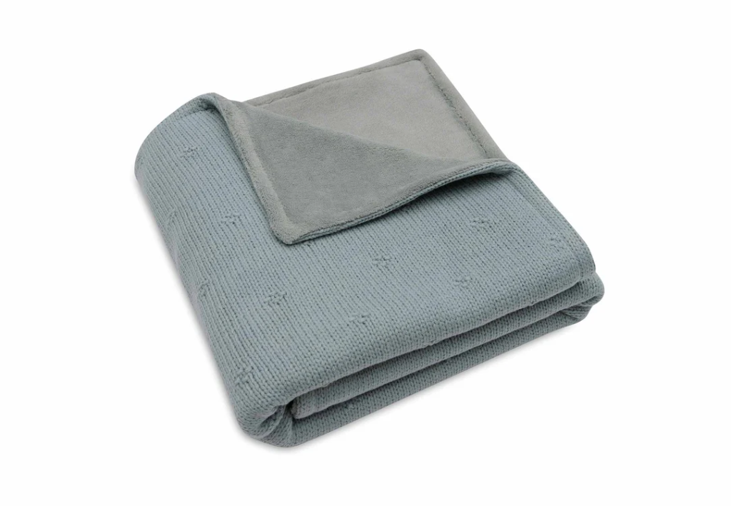 Jollein | Dekentje Cosy Knit Sea Green/Velvet 75x100cm