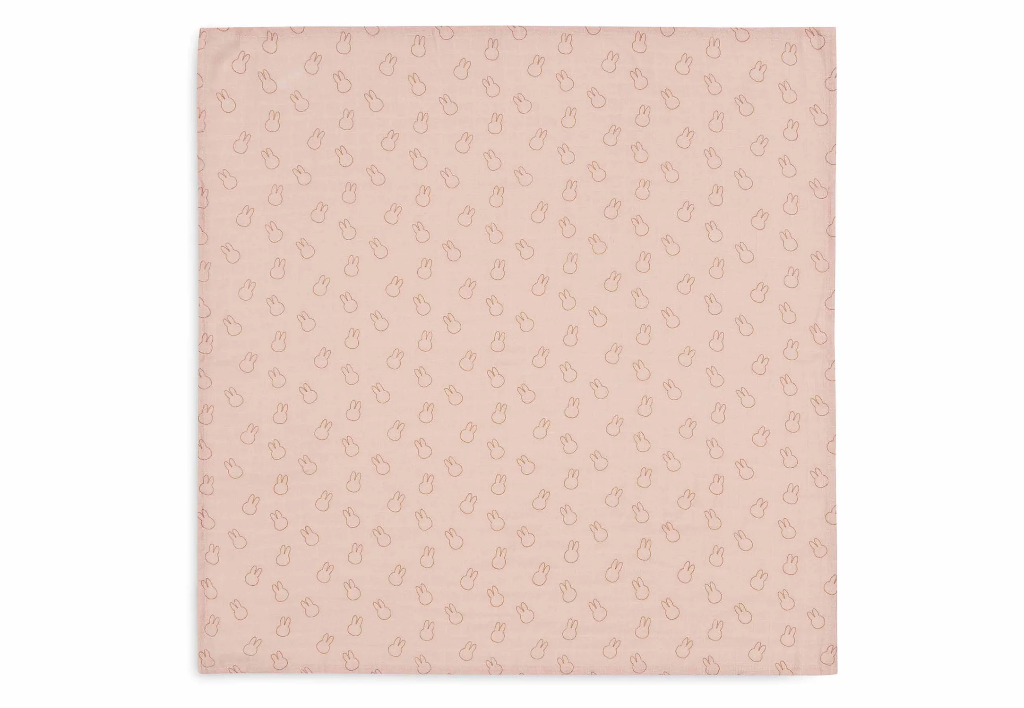 Jollein | Hydrofiele Doek Miffy Silhouettes W. Rose 70x70cm (3/stk)