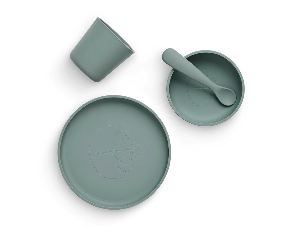 Jollein | Eetset Siliconen Ash Green 4 delig