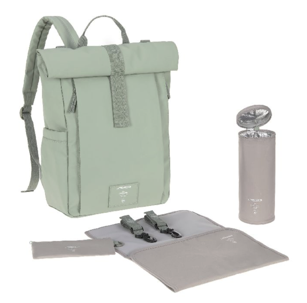 Laessig | Verzorgingstas Rolltop Up Backpack Silver Green