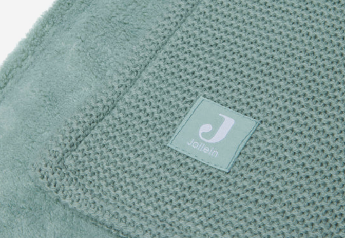 Jollein | Deken 100x150cm TOG 2.0 Basic Knit tricot/fleece Forest green